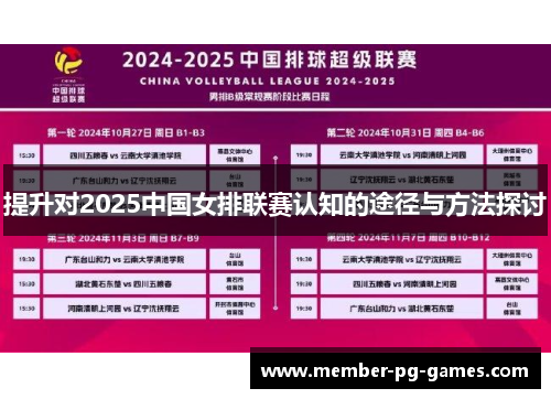 提升对2025中国女排联赛认知的途径与方法探讨