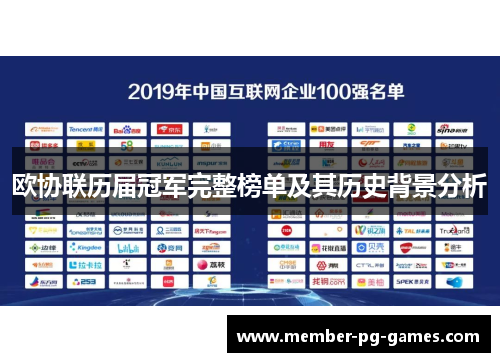 欧协联历届冠军完整榜单及其历史背景分析